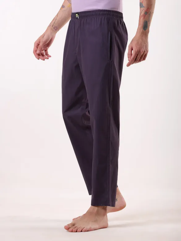 Dark Violet Regular-fit Pajamas