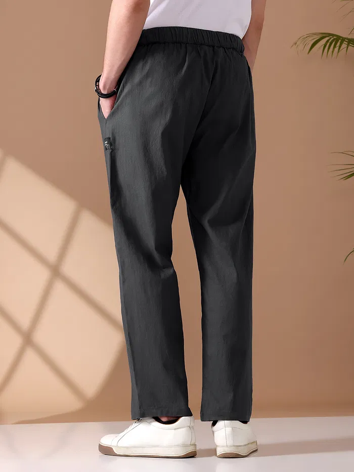 Dark Grey Loose-fit Pajamas