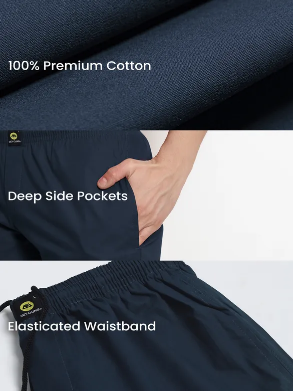 Navy Blue Regular-fit Pajamas