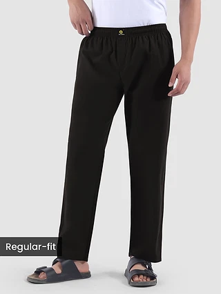 Mens pajama pants black color 