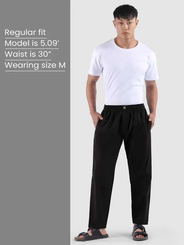 Black Regular-fit Pajamas