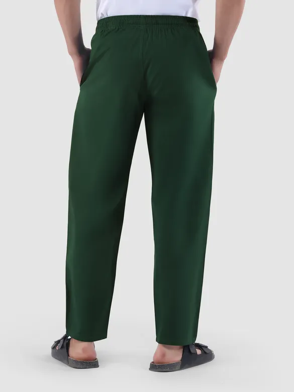Bottle Green Regular-fit Pajamas