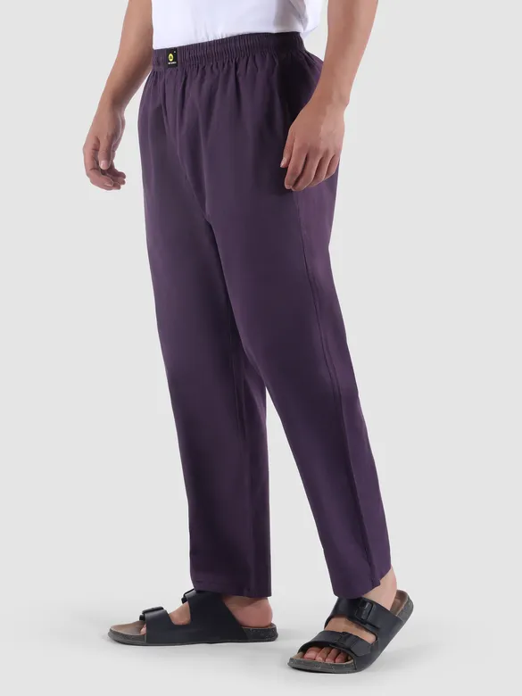 Dark Violet Regular-fit Pajamas