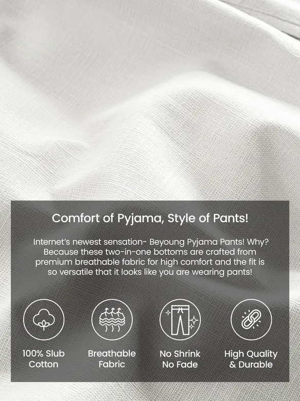 White Loose-Fit Pyjamas