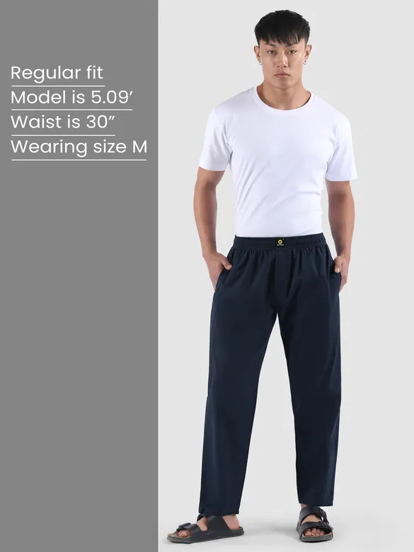 Navy Blue Regular-fit Pajamas