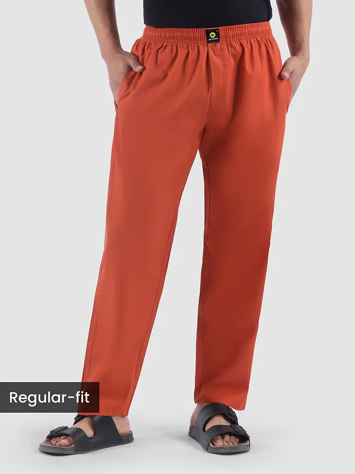 Pajama pants for men with regular-fit - Red color