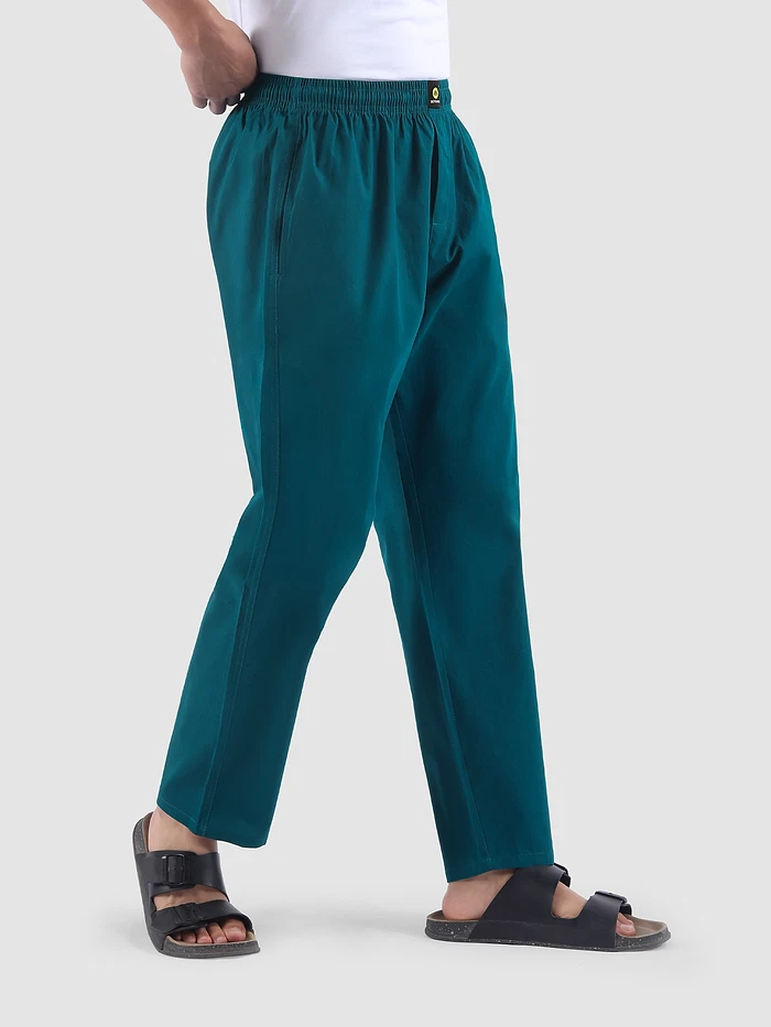 Teal Blue Regular-fit Pyjamas