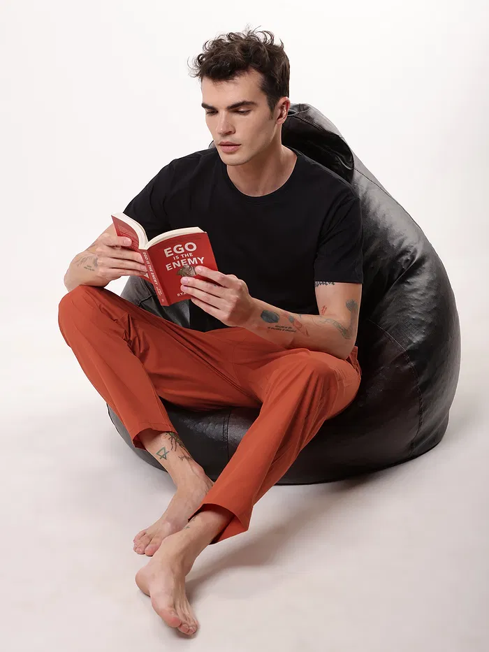 Rust Orange Regular-fit Pajamas