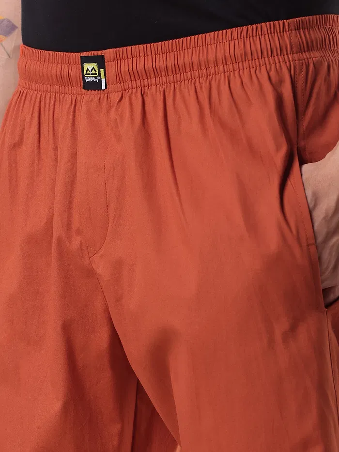 Rust Orange Regular-fit Pajamas