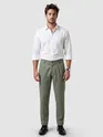 Sage Green Double Cloth Cotton Pants