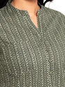 Sage Green Geometric Pattern Short Kurti