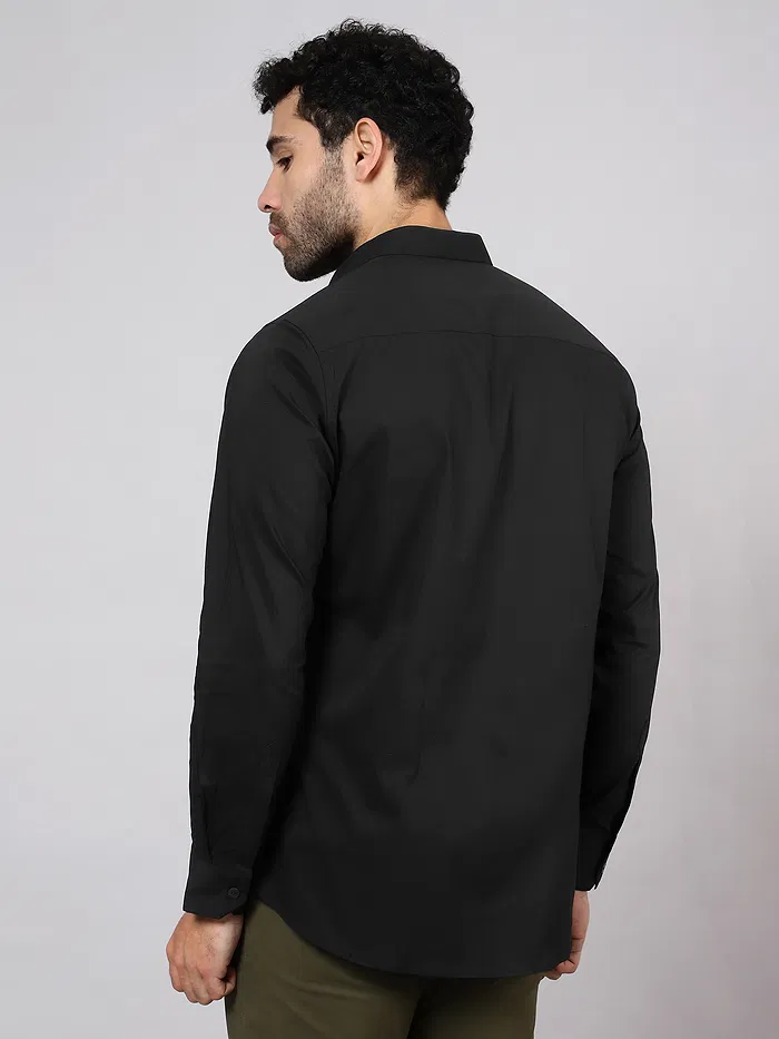 Lunar Black - Formal Shirts For Men