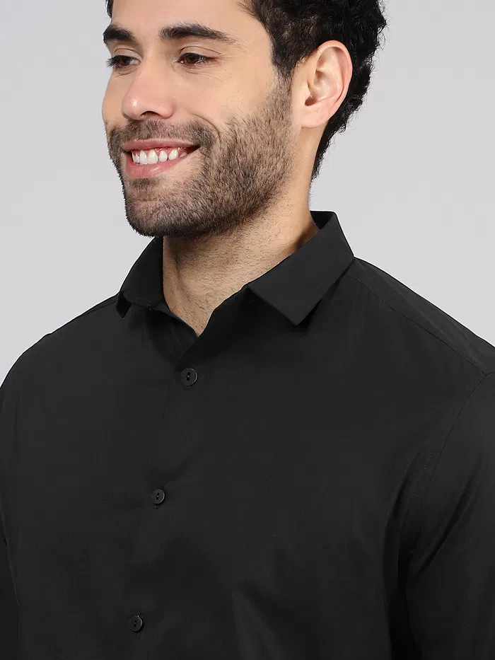 Lunar Black - Formal Shirts For Men