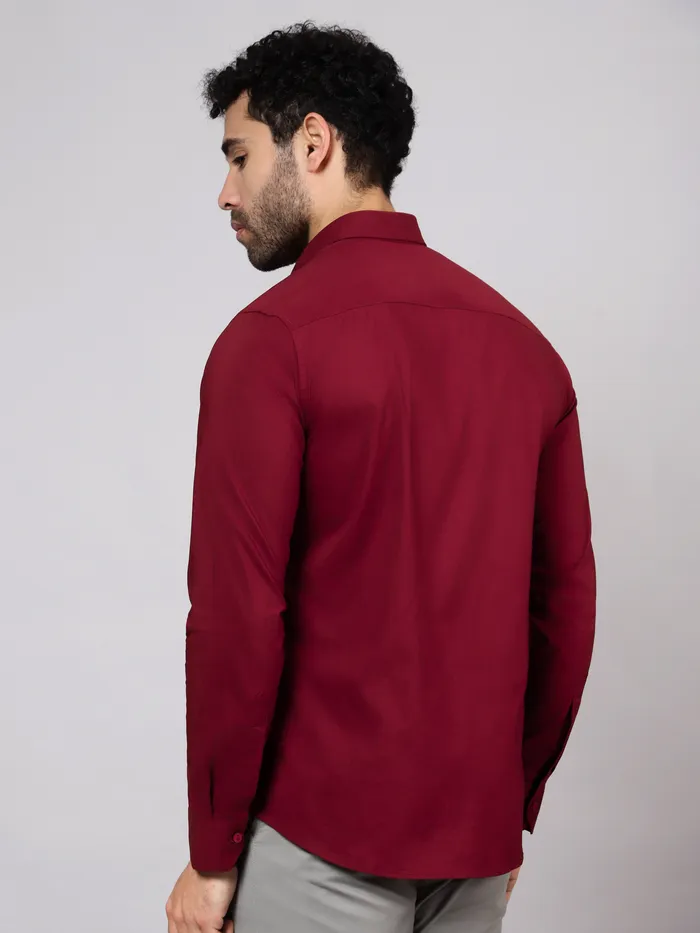 Rustic Burgundy - Formal Shirts For Men