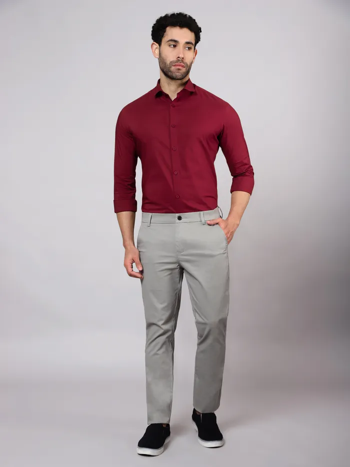 Rustic Burgundy - Formal Shirts For Men