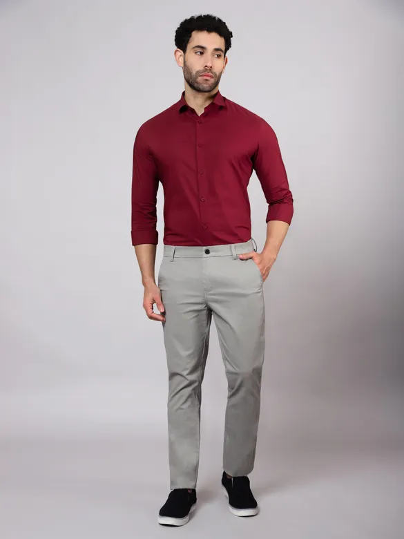 Rustic Burgundy - Formal Shirts For Men