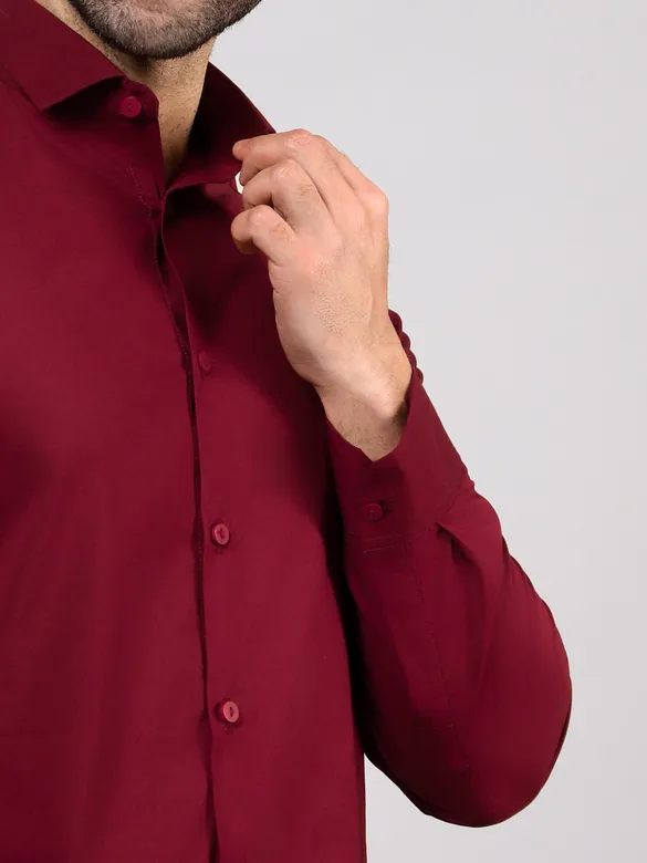 Rustic Burgundy - Formal Shirts For Men