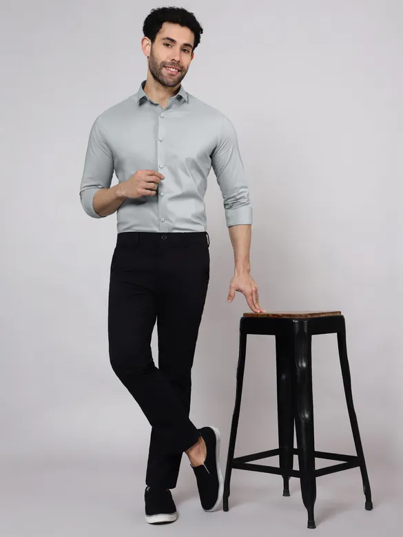 Elephant Grey - Formal Shirts For Men