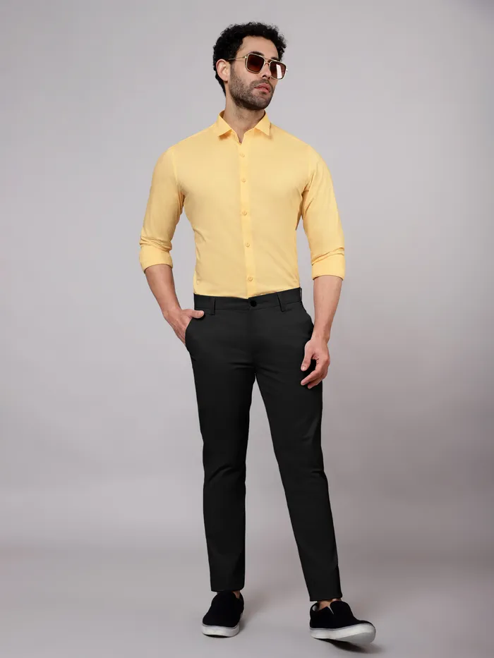 Pale Yellow - Formal Shirts For Men