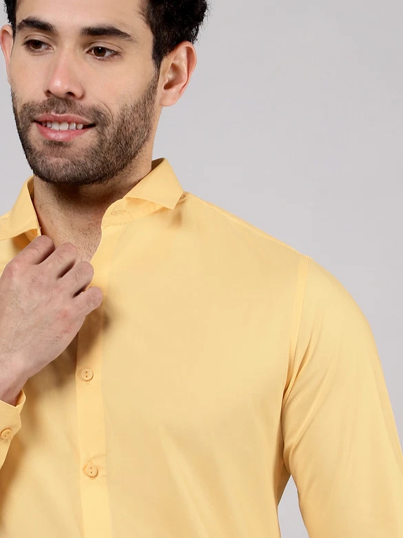 Pale Yellow - Formal Shirts For Men