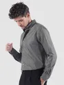 Ash Grey?Stripe Button Down Collar Shirt
