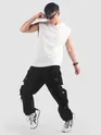 Black 11 Pocket Buckle Cargo Pants