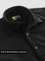 Black Lazer Cut Floral Textured Corduroy Shirt