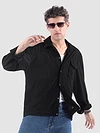 Black Waffle Corduroy Shacket