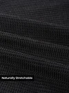 Black Waffle Corduroy Shacket