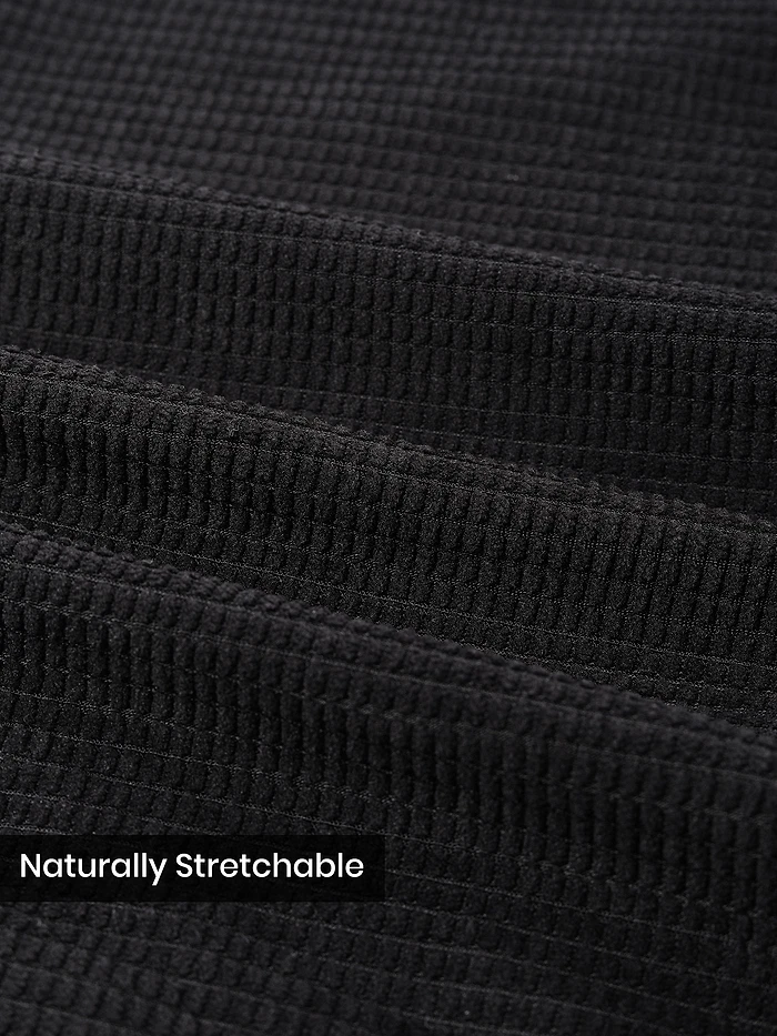 Black Waffle Corduroy Shacket