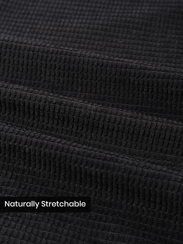 Black Waffle Corduroy Shacket