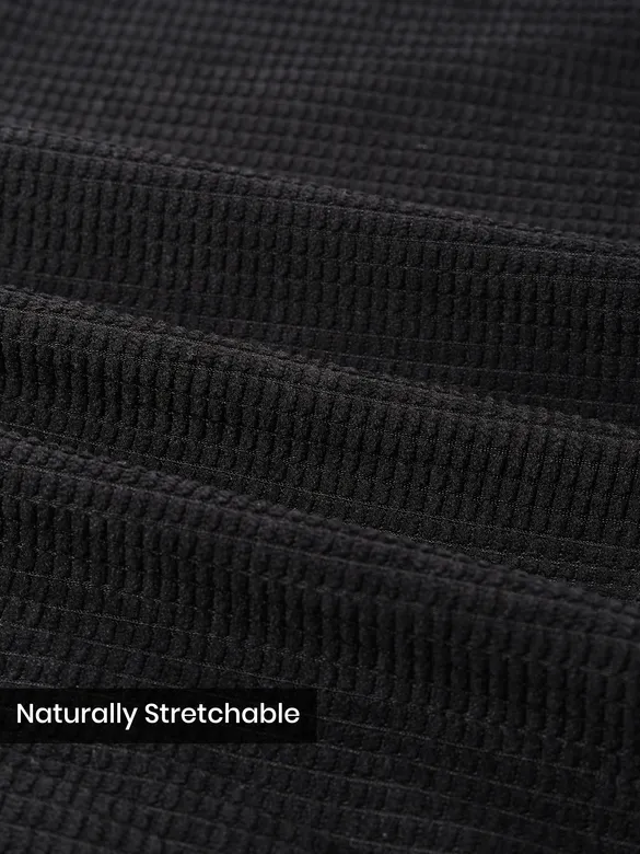 Black Waffle Corduroy Shacket