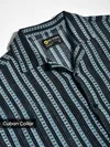 Blue Stripe Crochet Half-Sleeves Shirt
