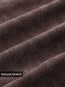 Brown Lazer Cut Stripe Textured Corduroy Shirt