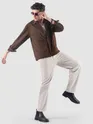 Brown Waffle Corduroy Shacket