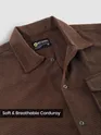 Brown Waffle Corduroy Shacket