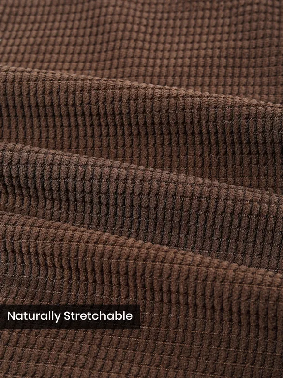 Brown Waffle Corduroy Shacket