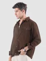 Brown Waffle Corduroy Shacket