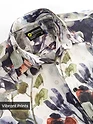 Cream Abstract Tropical Print Shirt