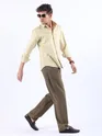 Cream Textured Cotton Shirt