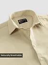 Cream Textured Cotton Shirt