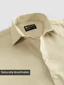Cream Textured Cotton Shirt