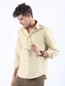 Cream Textured Cotton Shirt