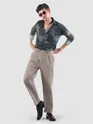 Dark Blue &amp; Grey Modern Abstract Printed Shirt