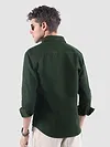 Dark Green Welt Pocketed Shirt