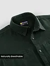 Dark Green Welt Pocketed Shirt
