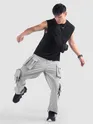 Light Grey 11 Pocket Buckle Cargo Pants
