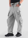 Light Grey 11 Pocket Buckle Cargo Pants