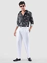 Dark Grey Bold Flower Print Shirt