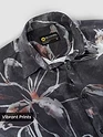 Dark Grey Bold Flower Print Shirt